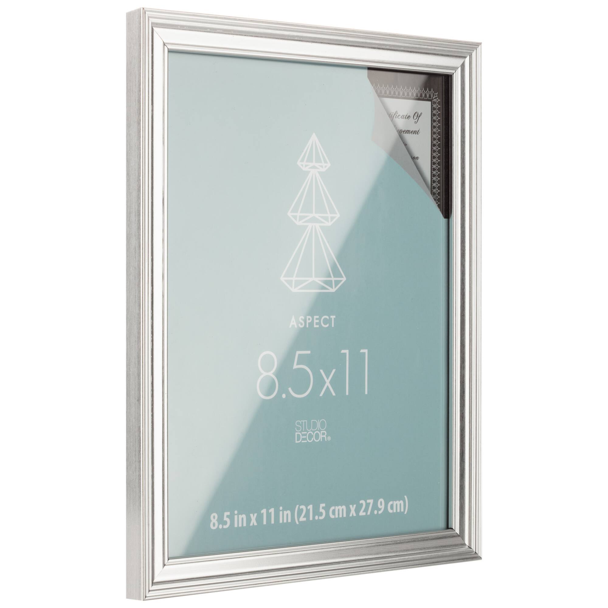 Aspect 8.5" x 11" Silver Narrow Frame by Studio Décor®